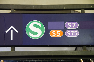 Image showing U-Bahn subway sign in Berlin