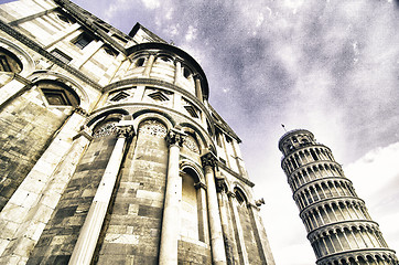 Image showing Facade of the Cathedral in Miracle Square, Pisa 