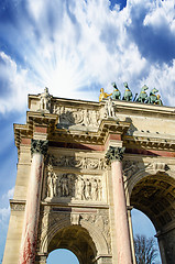 Image showing Arc de Triomphe du Carrousel in Paris, Detail view