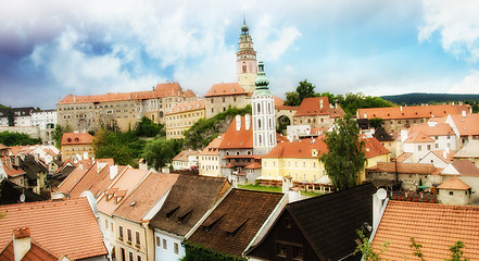 Image showing The roofs of Cesky Krumlov, Czech republic