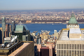 Image showing Urban skyscrapers, New York City skyline. Manhattan