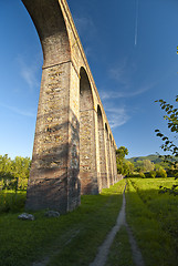 Image showing Ancient Aqueduct in Lucca, Italy
