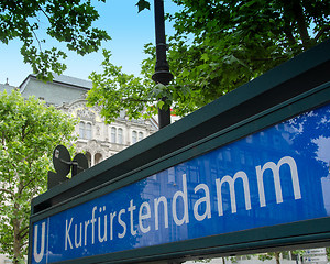 Image showing U-Bahn subway sign in Berlin