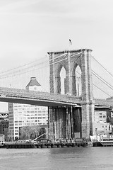 Image showing Architectural Detail of Brooklyn Bridge in New York City