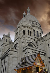 Image showing Sky Colors over Sacre Coeur, Paris