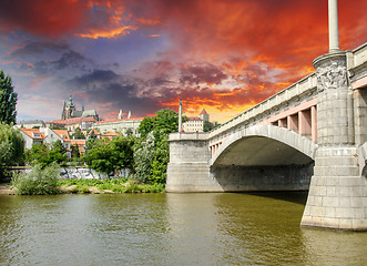 Image showing Old Bridge in Prague, Czech Republic