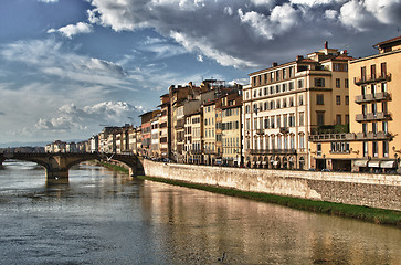 Image showing View of Florence from Ponte Vecchio