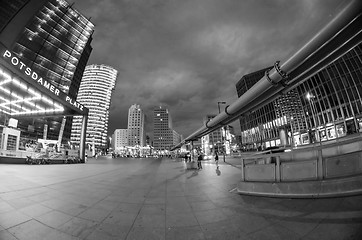 Image showing Potsdamer Platz at Night in Berlin