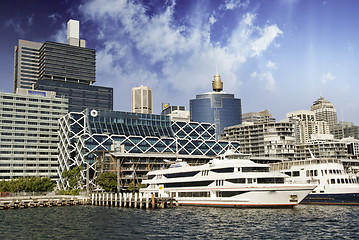 Image showing Sydney Skyscrapers from the Sea