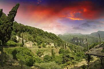 Image showing Sky over Tuscan Countryside in Casoli