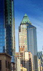 Image showing Urban skyscrapers, New York City skyline. Manhattan