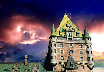 Image showing View of old Quebec and the Chateau Frontenac, Quebec, Canada