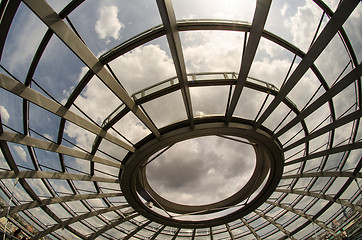 Image showing Modern Dome Interior of Reichstag in Berlin, Germany's parliamen