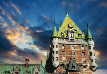 Image showing View of old Quebec and the Chateau Frontenac, Quebec, Canada