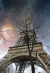 Image showing Eiffel Tower from the Bottom
