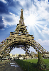 Image showing Sky Colors over Eiffel Tower, Paris