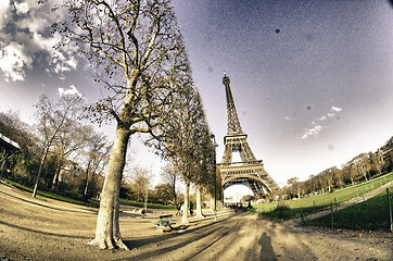 Image showing Colors of Eiffel Tower in Winter