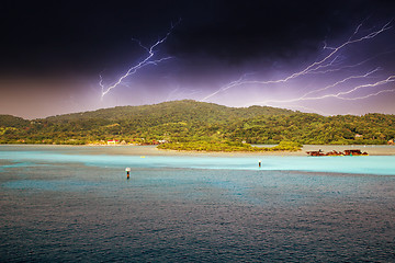 Image showing Dramatic Sky above Caribbean Island