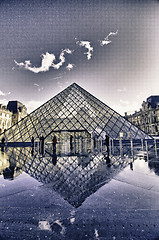 Image showing Architectural Structure of Louvre Exterior