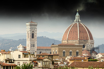 Image showing The gorgeous cathedral of Firenze (Italy), The Duomo, view from 