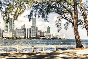 Image showing View of Miami from Rickenbacker Causeway