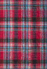 Image showing Red checked fabric
