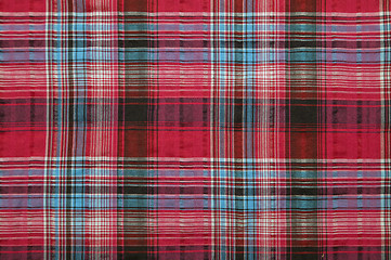 Image showing Red checked fabric