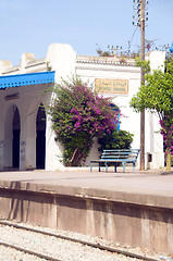 Image showing architecture Carthage Hannibal train station Tunisia
