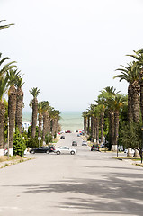 Image showing Rue Dag Hammarskjoeld Carthage-Hannibal Tunis Tunisia road to se