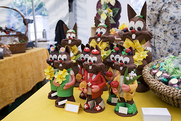 Image showing Chocolate Easter bunnies