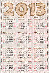 Image showing Calendar 2013