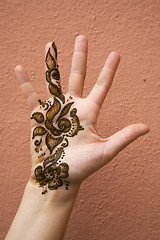 Image showing Henna on hand