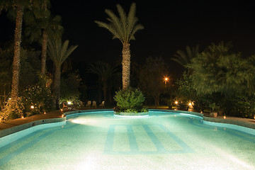 Image showing Swimming pool at night