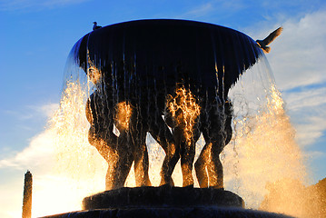 Image showing Vigeland Park fountain