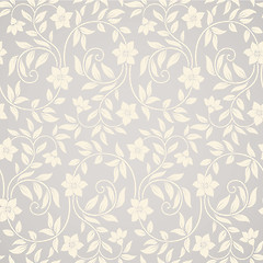 Image showing Seamless swirl floral background