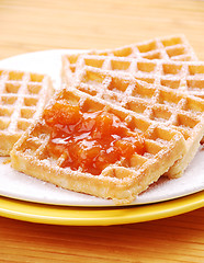 Image showing freshly baked waffles