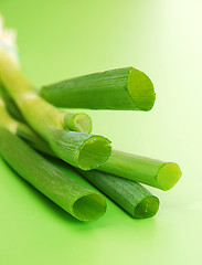 Image showing fresh spring onions