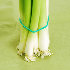 Image showing fresh spring onions