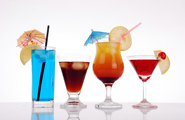 Image showing Colorful cocktails 