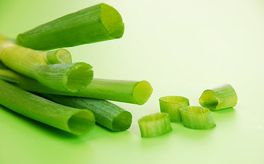 Image showing fresh spring onions 