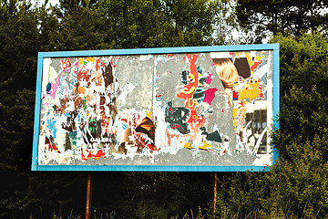 Image showing Billboard with old torn posters 