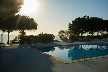 Image showing Ocean view swimming pool