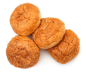 Image showing Heap Appetizing Buns with Sesame
