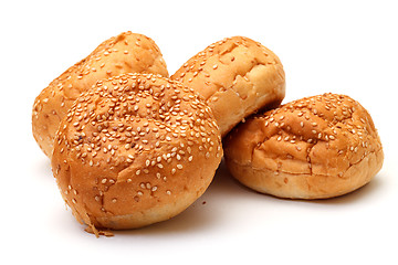 Image showing Heap Appetizing Buns with Sesame