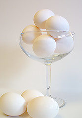 Image showing Eggs in Champagne Glass