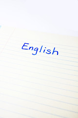Image showing English on paper