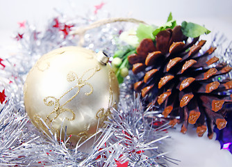 Image showing Christmas balls and decorations