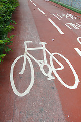 Image showing Bicycle sign on the floor