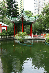 Image showing Chinese garden in Hong Kong