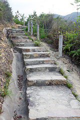 Image showing Hiking steps in Hong Kong